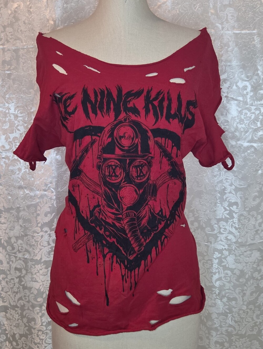 ICE NINE KILLS Red Distressed Graphic Women’s Tee